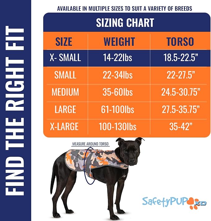 Dog Reflective Vest – Hi-Vis Fluorescent Visibility That Helps to Safeguard Your Pet On/Off Leash in Urban & Rural Areas (Camo, X-Small)-PawvioPets