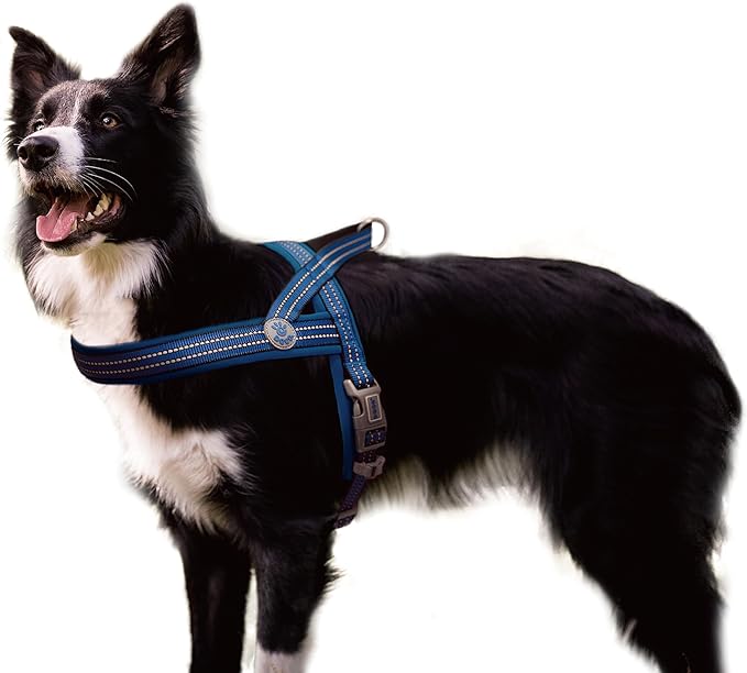 DOCO No-Pull Dog Harness Halter Reflective Easy-Control Harness for Training, Walking, and Preventing Pulling, Ideal for Small Dogs(Navy Blue)-PawvioPets