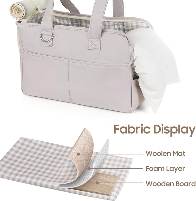 Dog Purse Carrier for Small Dogs, Soft Soft Sided Folding Dog Carriers for Small Dogs Medium Cats Puppies up to 15 Lbs, Washable Breathable Puppy Carrier for Outdoor Travel (Large Gray)-PawvioPets