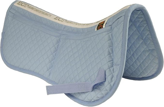 ECP Equine Comfort Products Adjustable Shock Absorbing Memory Foam Half Saddle Pad, Injury Prevention & Pressure Relief, Customizable Fit, Breathable for All Riding Styles-PawvioPets