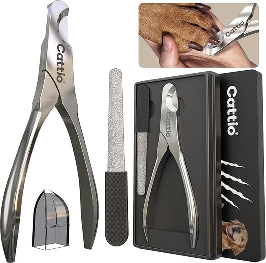 Dog Nail Clippers - All Steel Material, Built-in Spring,Heavy Duty Dog Nail Trimmer Full Metal Razor Sharp Professional for All Dogs Cats with Thick Toena,Dog Nail Trimmers-PawvioPets