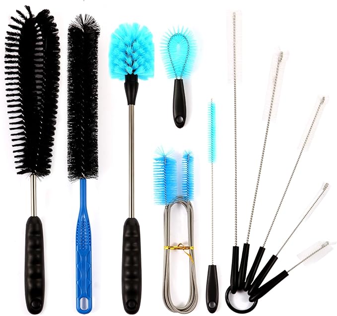 11 in 1 Fish Tank Aquarium Cleaning Brush Kit,Aquarium brushSutiable for Acrylic Fish Tank, and Plastic Fish Tank,Glass Fish Tank,Non Rusting,Fish Tank Cleaning Tools-PawvioPets