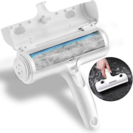 ACE2ACE Pet Hair Removal Tool, Lint Roller Brush for Cats and Dogs, Reusable Self Clean Pet Fur Remover, Pet Hair Remover for Laundry, Carpet, Furniture, Couch, Sofa and Bedding-PawvioPets