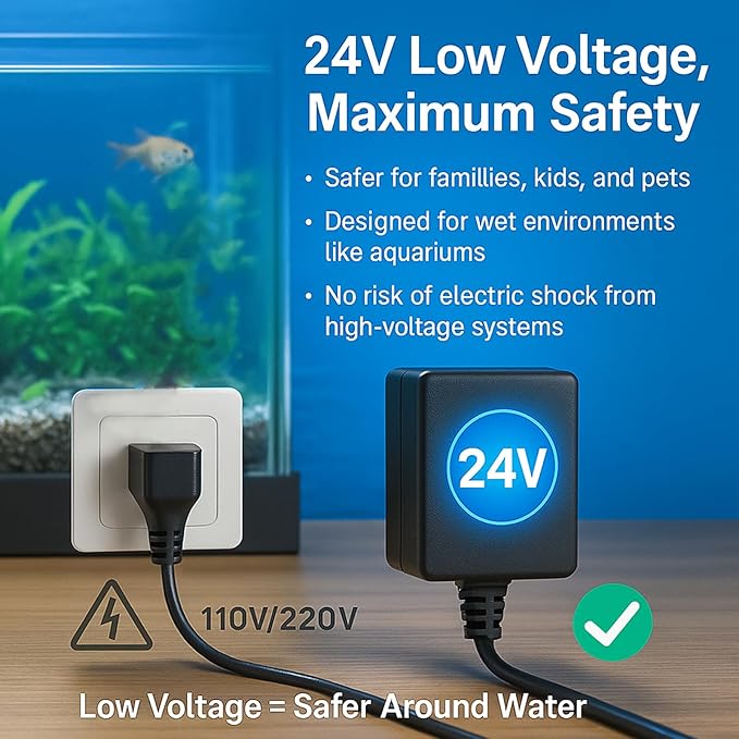 660GPH Aquarium Filter, UV Sterilizer for Aquarium for 100-400 Gallon, 24V DC Powerful Pump for Large Fish Koi Pond Cold Plunge Filter, Green Killing Machine with Algae Remover for Fish Tank-PawvioPets