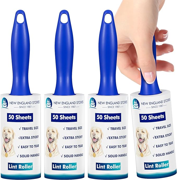 200 Sheets Mini Lint Rollers for Travel - Set of 4 Small-Sized Lint Removers Designed for Convenient Portability, Ideal for Removing Pet Hair and Debri-PawvioPets