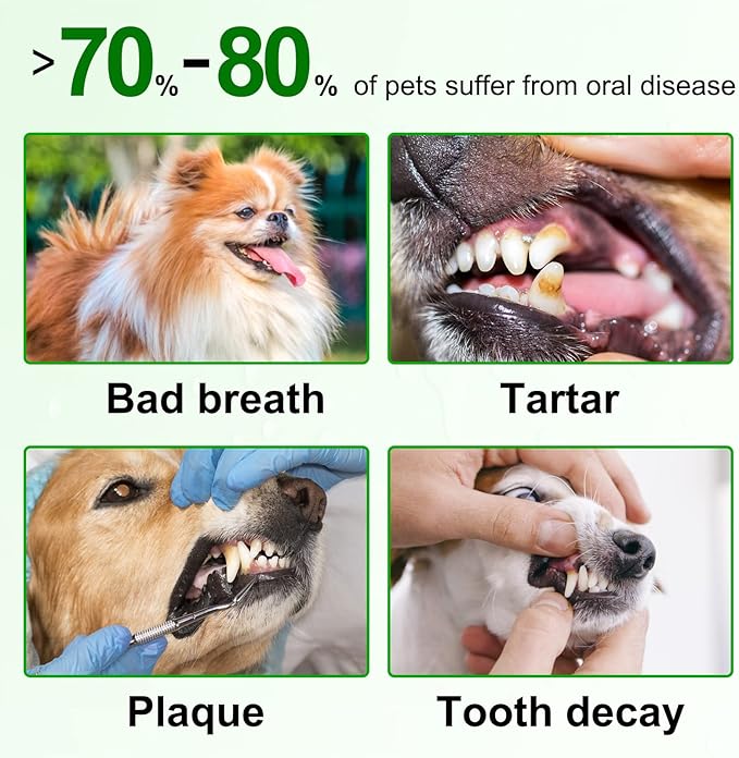 ALIVO Dental Teeth Cleaning Wipes for Dogs & Cats, Remove Bad Breath by Removing No-Rinse Dog Finger Toothbrush, Disposable Gentle Cleaning Pet Dental Care Wipes, 50pc-PawvioPets