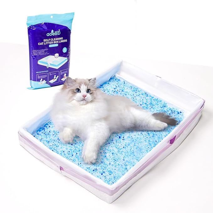 36 Count Litter Box Liners, Waste Bags Compatible with Pet-safe ScoopFree Self-Cleaning Litter Box Tray, Drawstring Litter Bags for Reusable Tray, Pre-Separated (38" L x 14.5" W x 7.8" H)-PawvioPets