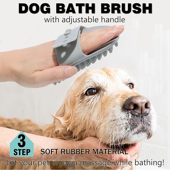 3PCS Dog Grooming Brush - Dog Brush for Shedding Massaging Bathing - Double Sided Shedding, Dematting Undercoat Rake - Self Cleaning Slicker Comb for Dogs and Cats with Long or Short Coats-PawvioPets