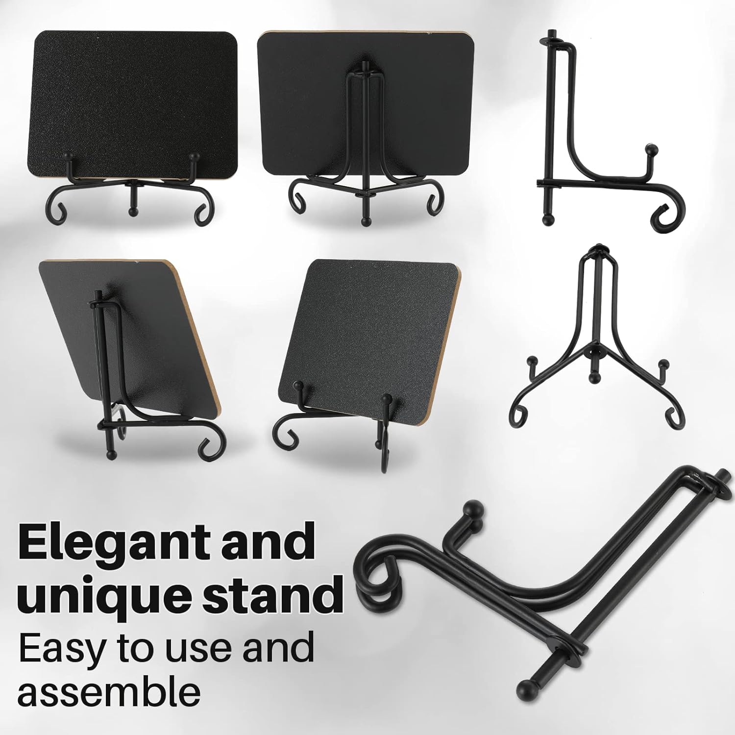 Mini Chalkboard Signs for Food Labels for Party Buffet, Small Place Cards or Name Tags with Iron Stand for Chafing Dish, Mimosa Bar Supplies, Wedding Chalk Board Sign with 2 Pens, 18 Pack Black