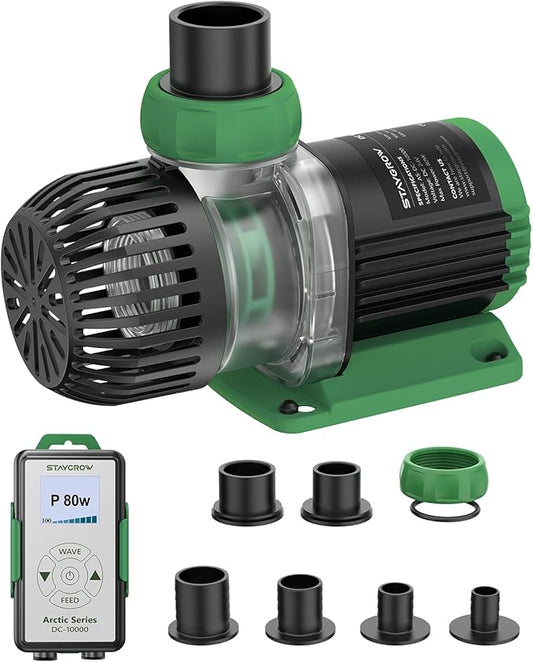 Aquarium Water Return Pump - Submersible DC 24V 80W 2642 GPH for Saltwater Tank-PawvioPets