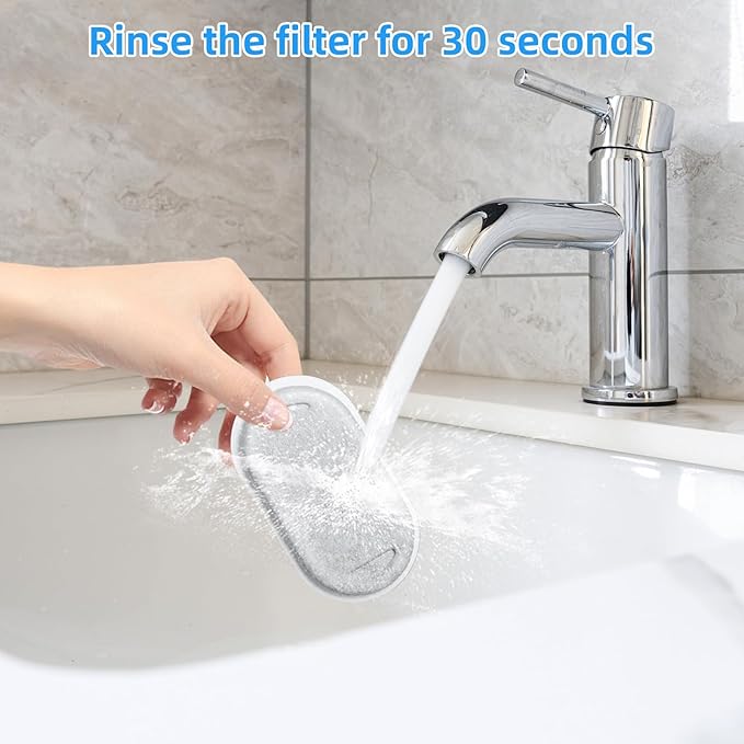 40 Pack Cat Water Fountain Filters-Cat Fountain Replacement Filters for Stainless Steel 108/3.2L& 67oz/2L Adjustable Water Flow Pet Water Fountain(20 Pack Pet Water Filter Refills+20 Pack Sponges)-PawvioPets