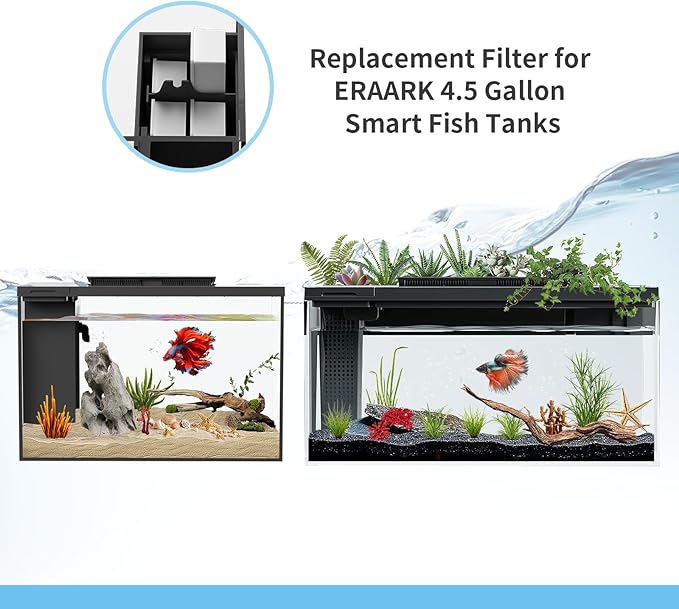 Filter Media Replacement Physical Filter cartridges Smart Fish Tank 4-Pack (4pack Physical Filter)-PawvioPets