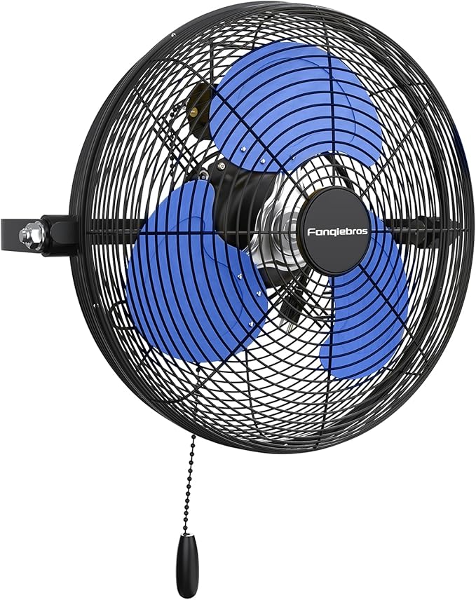 12 IN High Velocity Wall Mount Fan, 3 Speed Industrial Wall Fan with Sealed Motor, 2500 CFM Adjustable Air Circulator for Garage, Commercial, Greenhouse, Warehouse & Gazebo Use, UL Listed-PawvioPets