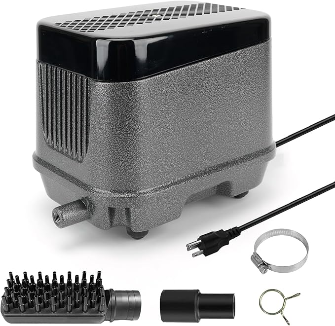 AquaMiracle Linear Air Pump, 635/950/1600/4000GPH Pond Bubbler Septic Air Pump, Energy-Efficient Pond Aerator for Outdoor Ponds, Aquariums, Hydroponics, Waste Treatment-PawvioPets