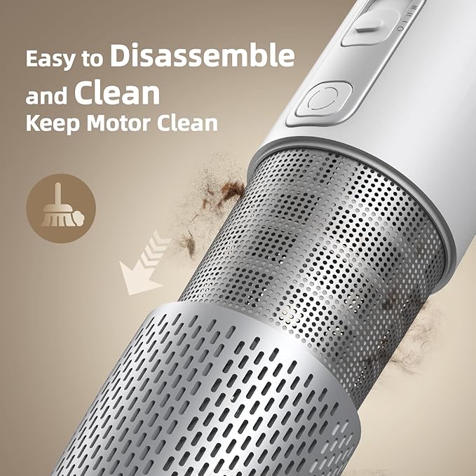 Dog Dryer Handheld Pet Hair Dryer: 3HP High-Velocity Blower with 3 Speeds & 4 Temps Lightweight, Quiet Design. Portable Blow for Travel & Home Grooming. Includes 3 Nozzles (White).-PawvioPets