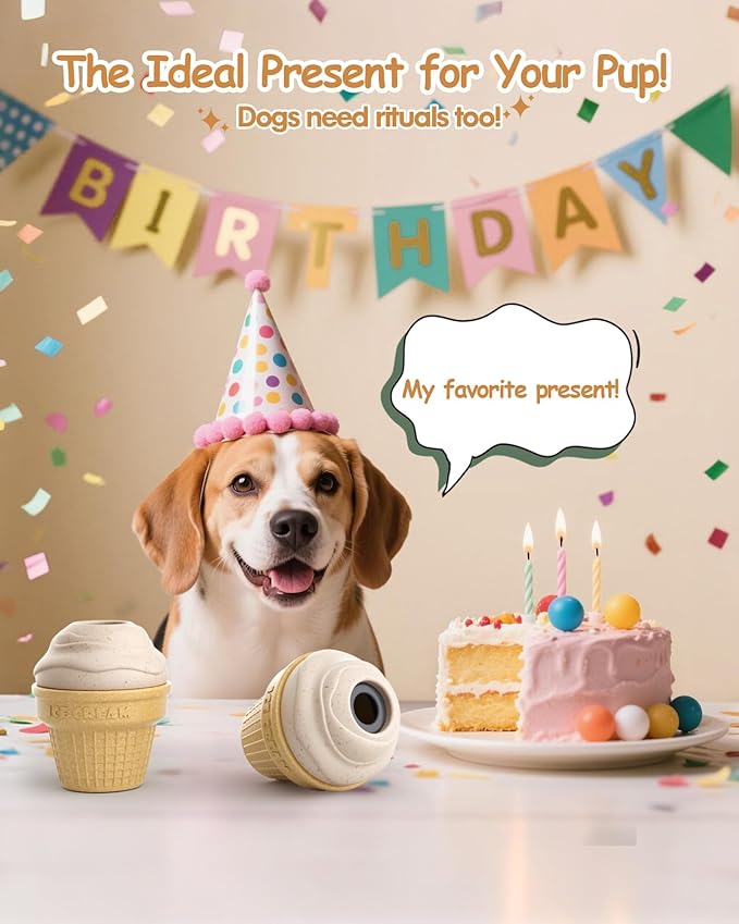 Dog Frozen Treat Toy, Long-Lasting Interactive Dog Toys to Keep Them Busy, Fillable & Freezable Birthday Gifts, Enrichment Toys for Puppy-PawvioPets