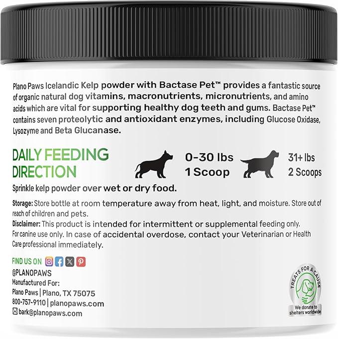 Dog Teeth Cleaning Powder - Plaque and Tartar Remover - Dental Powder with Bactase PET - Breath Freshener for Overall Dental Care - Supports Mouth, Teeth, and Gum Health for All Ages and Sizes-PawvioPets