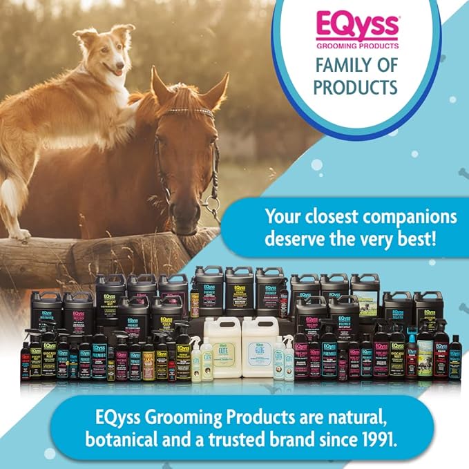EQyss Premier Pet Shampoo - Cleanses & Moisturizes Coat, Adds Volume, Intensifies Colors, Residue-free Finish - for all Dogs, Cats, Puppies (128 oz)-PawvioPets