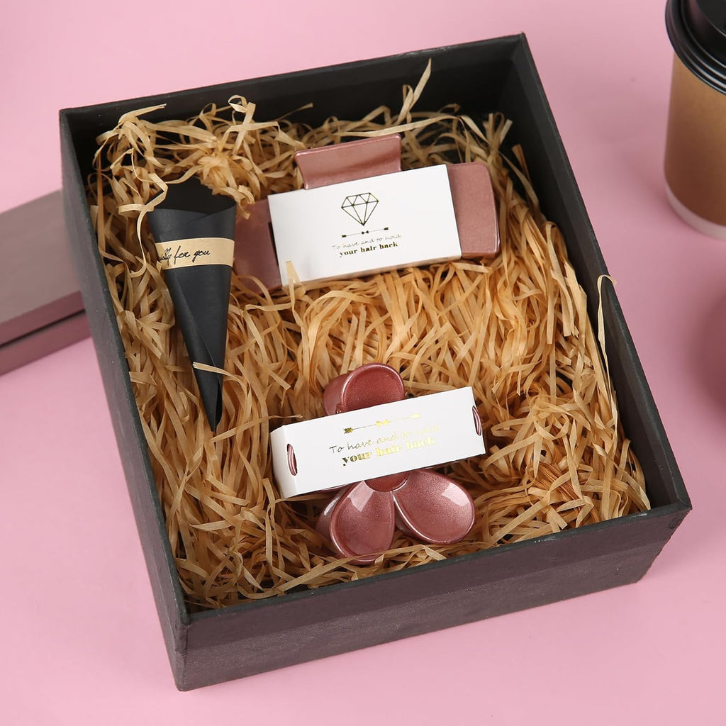 Bridesmaid Scrunchies Proposal Gifts 4.1inch square Hair Claws Bachelorette Hair Clip heart sunglasses Girls gift for Wedding Party Favors (White&Rose Gold)