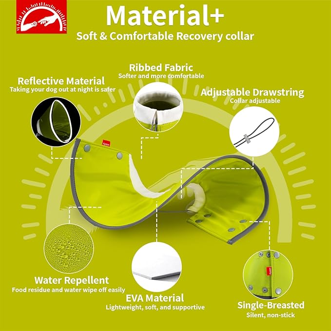 Agape Soft Dog Cone for Small Dogs & Cats, Comfy Dogs Recovery Collar After Surgery, Adjustable E Collar Alternative to Stop Licking, Protective Elizabethan Cones for Pup&Kitty, Comfortable Dog Cones-PawvioPets