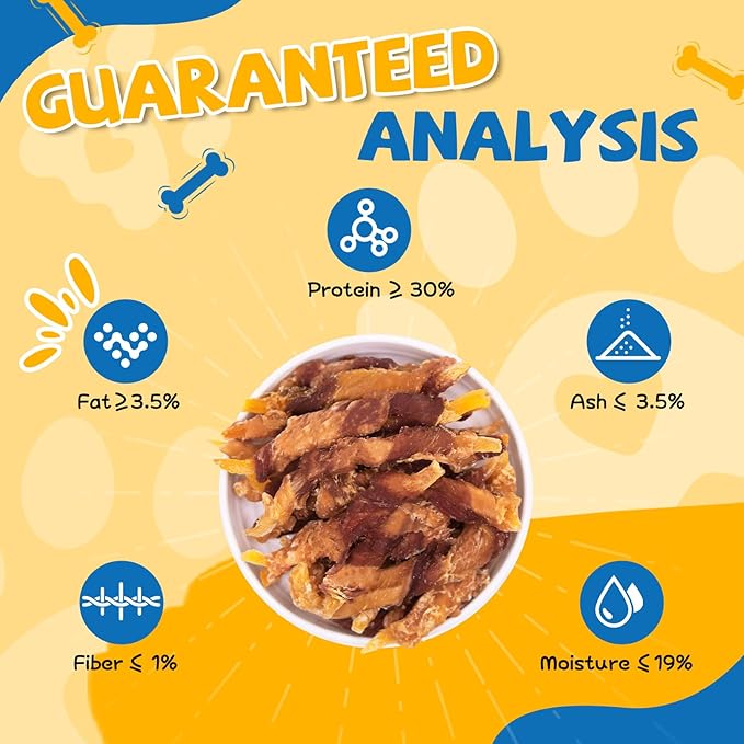 gazeupon Dog Treats，Chicken&Duck Wrapped Sweet Potato，Healthy Training Snacks for Dogs, Rawhide Free,14.1 oz-PawvioPets