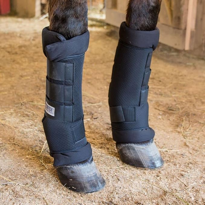 Dura-Tech Tekno-Dri Breathable Quick Wraps for Horses | Size Medium | Easy to Use Two-Piece Design | Outstanding for Extra Protection | Breathable Neoprene Outer Wrap | Moisture Wicking Inner Wrap-PawvioPets