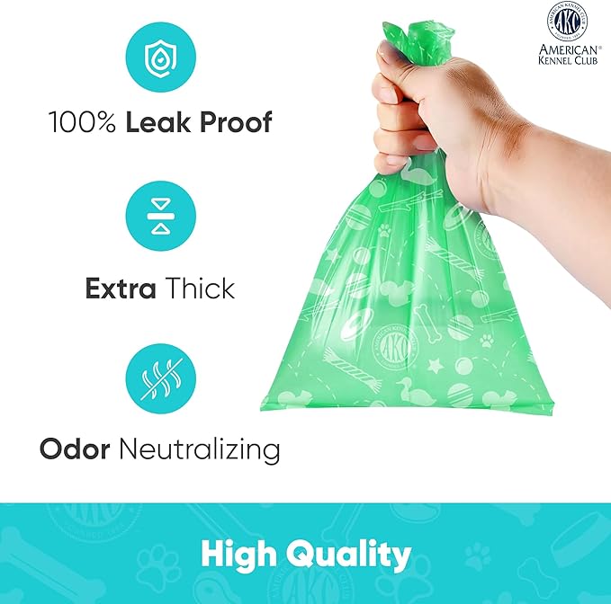 AKC Dog Poop Bags - Leak Proof Pet Waste Bags - 16 Refill Rolls - Lavender Scent - 240 Count (Toy Print)-PawvioPets