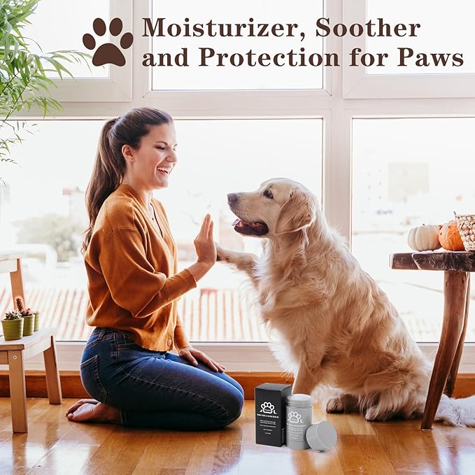 Cat Dog Paw Pad Balm Stick (2.4 oz) | Natural Lick Safe Dog Paw Blam Protector, Soother & Moisturizer for Cracked Dry & Damaged Paws, Nose & Elbows | Snout Soother for Dogs-PawvioPets