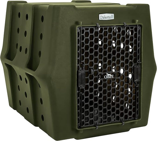 Dakota 283 Crate - Canine Rough and Tough Economy Kennel (Olive, Intermediate)-PawvioPets