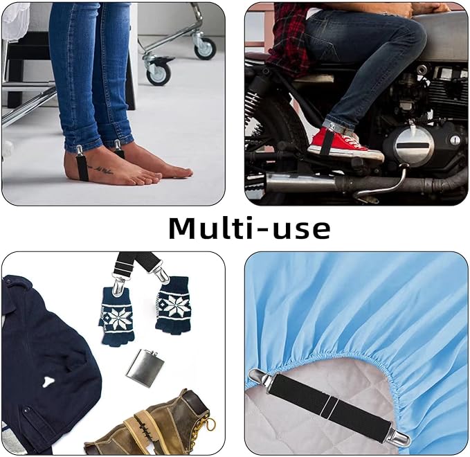 Adjustable Boot Straps Pant Stirrups Clips Boot Clips-PawvioPets