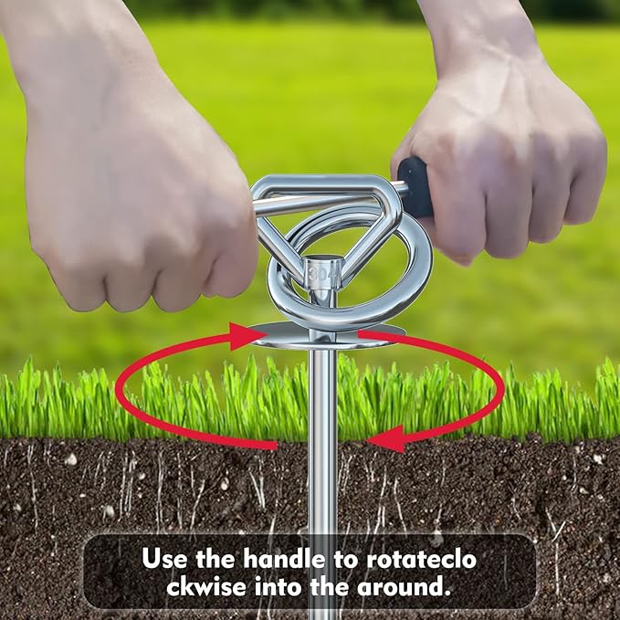 Dog Tie Out Cable and Stake,(up to 200lbs) 360° Swivel Dog Run Anchor -with 30FT Heavy Duty Cable,Runner for Yard-Dog Stake for Yard Outdoor Camping-PawvioPets