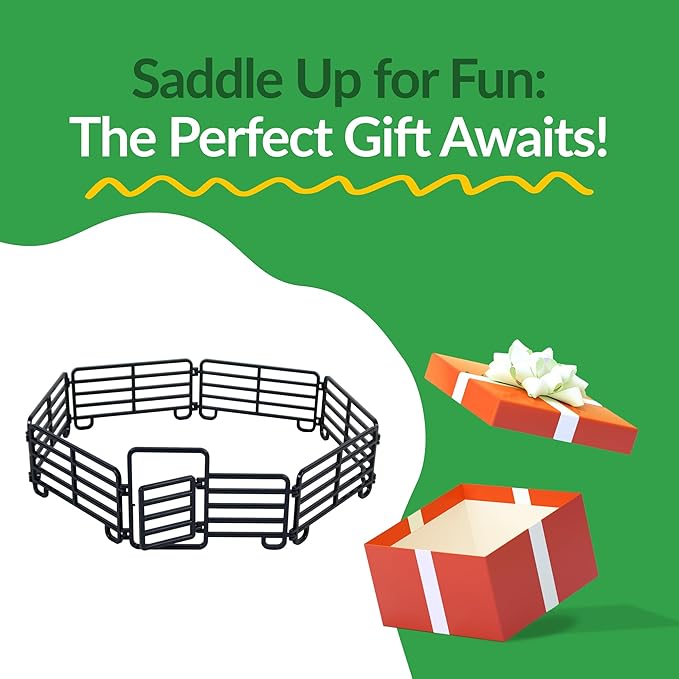 Big Country Toys 7-Piece Corral Fence Panel Set - 1:20 Scale - Farm Toys - Toy Fence Panels-PawvioPets