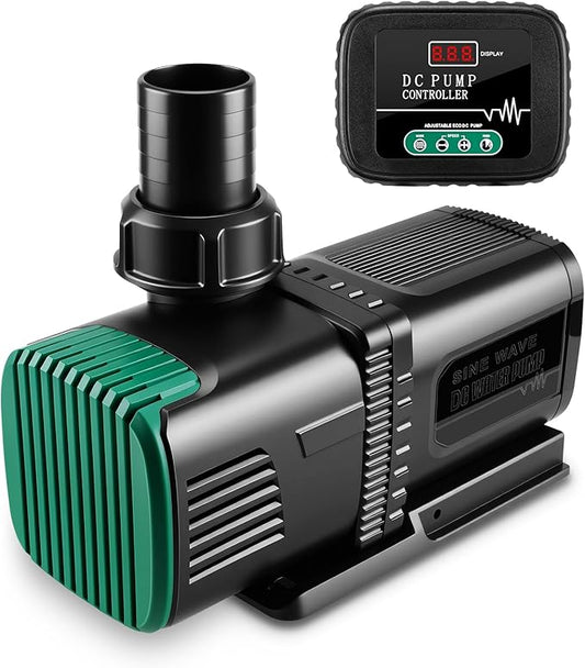 4800GPH Aquarium 36V DC Water Pump with Controller, 105W Submersible and Inline Return Pump for Fish Tank,Fountains,Sump,Hydroponic,Pond,Freshwater and Marine Water Use,25FT Max Lift-PawvioPets
