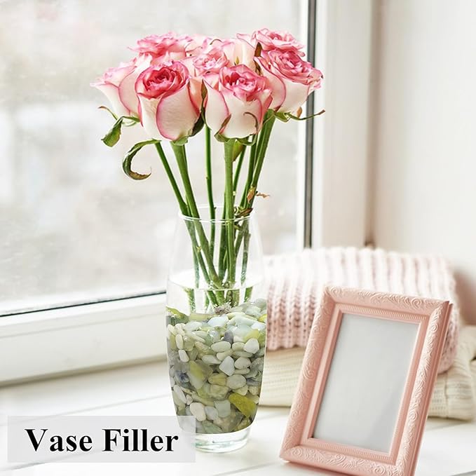 5 lbs Jade Gravel Small Pebbles for Indoor Plants, Decorative Rocks for Plants Succulents Cactus Bamboo Vases Filler and Potted Drainage Gravel-PawvioPets