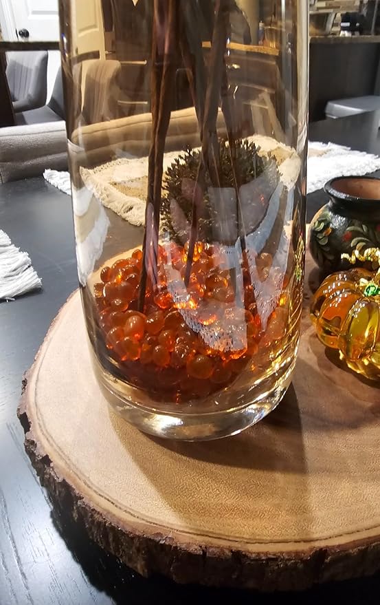 Glass Stones, 0.85LB/385g Orange Aquarium Gravel Rocks, Orange Pebbles for Fish Tank, Sea Glass for Vase Filler Craft-PawvioPets