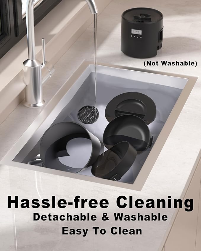 Automatic Dual Cats Feeder for 2 Cats,6 Meals/Day,12 Portions/Meal,Dual Power Auto Pet Feeder Dry Food Dispenser,Flexible Schedule Timer 10S Voice Record (Black, ABS Dual Bowls)-PawvioPets