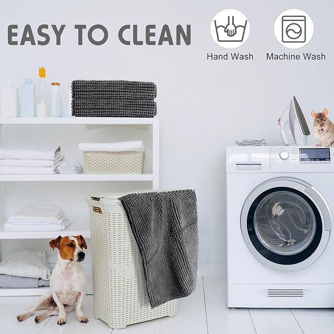 Amylove 4 Pcs Guinea Pig Cage Liner Guinea Pig Bedding Washable Fleece Pee Pads Reusable Small Animals Training Mat Small Animal Sleeping Bed for Bunny Hamster(Dark Gray,47 x 24 Inch)-PawvioPets