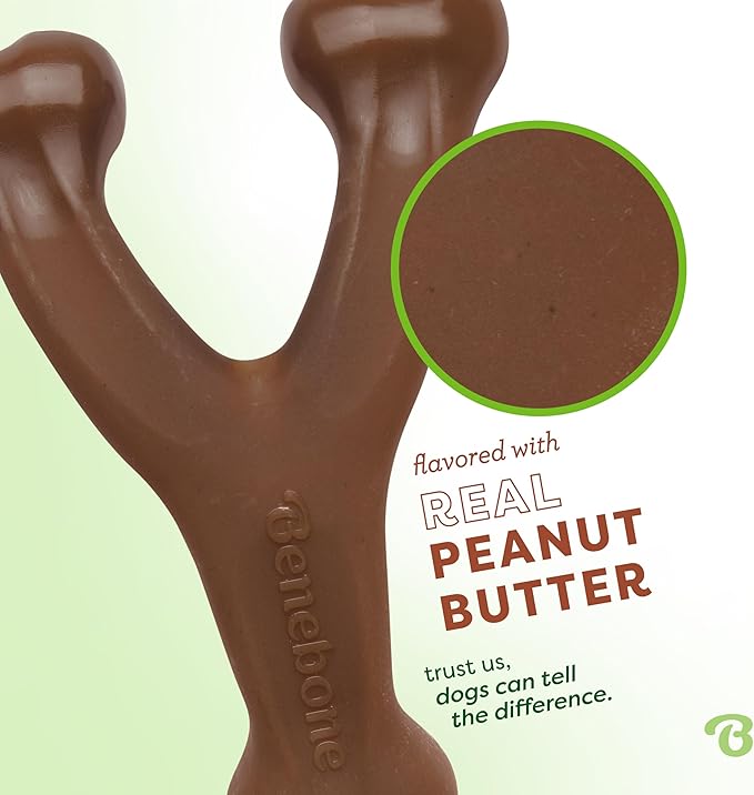 Benebone Peanut Butter Flavored Wishbone Chew Toy-PawvioPets