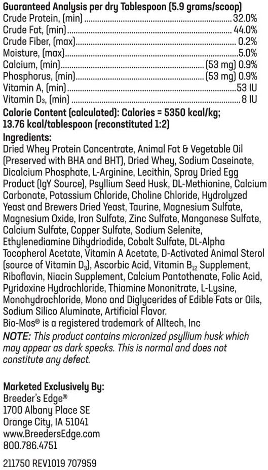 Breeder's Edge Foster Care Feline - Powdered Milk Replacer - for Kittens & Cats - 12oz-PawvioPets