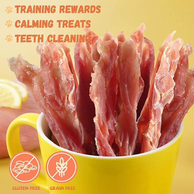 Duck Jerky Dog Treats, Natural Healthy Duck Twisted Strips with 1% Taurine, High Protain Low Fat Dog Training Rewards Treats for Small Medium Large Breeds, 10.6 oz-PawvioPets