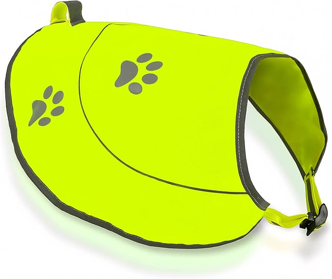 Dog Reflective Vest - Comfortable Jacket Safety Hunting, High Visibility for Dogs with Elastic Straps and Clasp Closure- Yellow, X-Large-PawvioPets