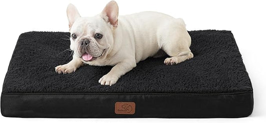 Bedsure Dog Bed Medium Size Dog - Orthopedic Waterproof Puppy Beds with Removable Washable Cover, Egg Crate Foam Pet Mat, Suitable for Pet Up to 35 lbs-PawvioPets