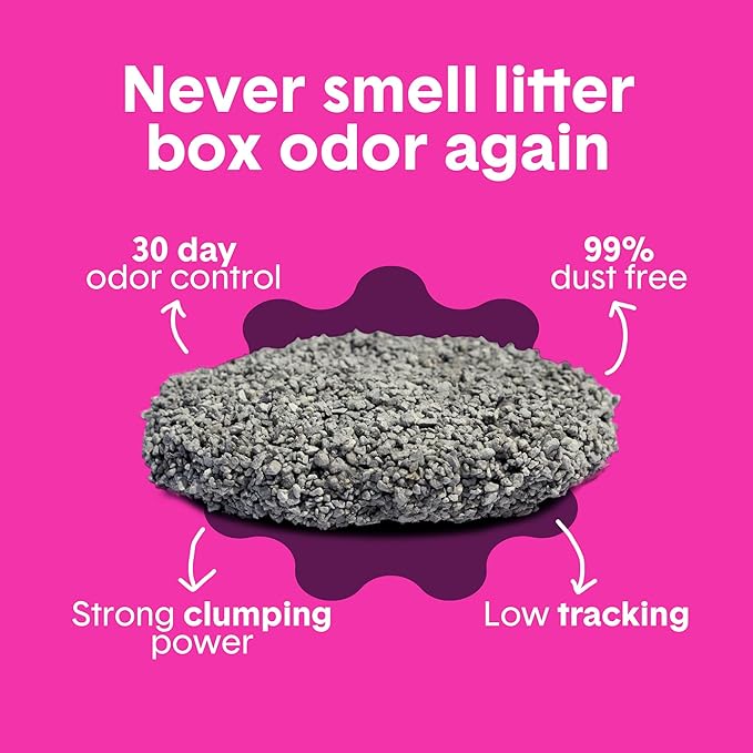 Boxie® Glo™ 30 Day Odor Control Clumping Clay Cat Litter, 40 lb, Multi-Cat, 99.9% Dust-Free, Low Tracking, UV Light Attractant, Superior Clumping for Easy Scooping-PawvioPets
