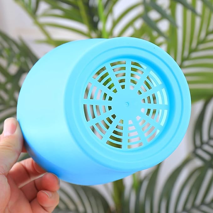 50 Pack 4 Inch Plant Pots Bulk Small Plastic Planters Pots with Drainage Holes Flower Pot for Succulent, Cactus, Herb, African Violet (50pcs-Multicolor, 4Inches)-PawvioPets