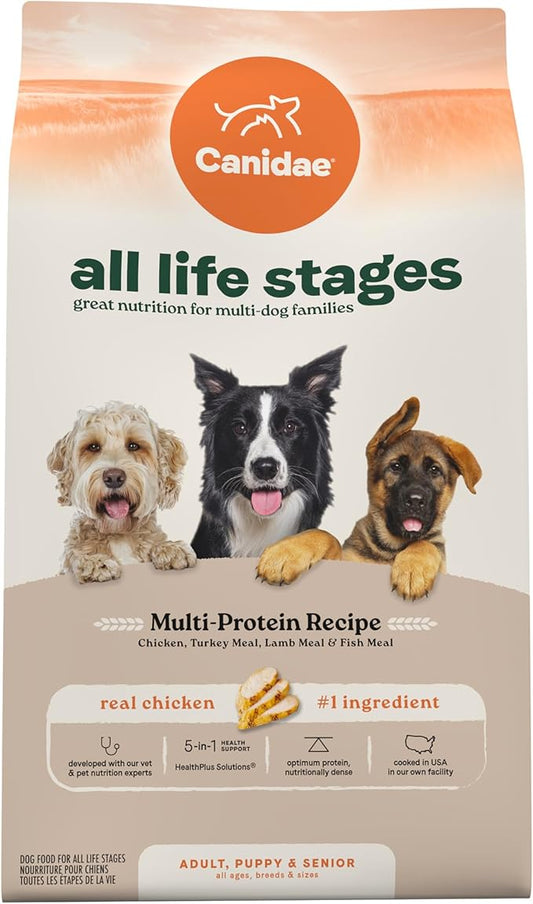 Canidae All Life Stages Multi-Protein Recipe with Chicken, Turkey, Lamb, and Fish – High Protein Premium Dry Dog Food for All Ages, Breeds, and Sizes– 5 lbs.-PawvioPets