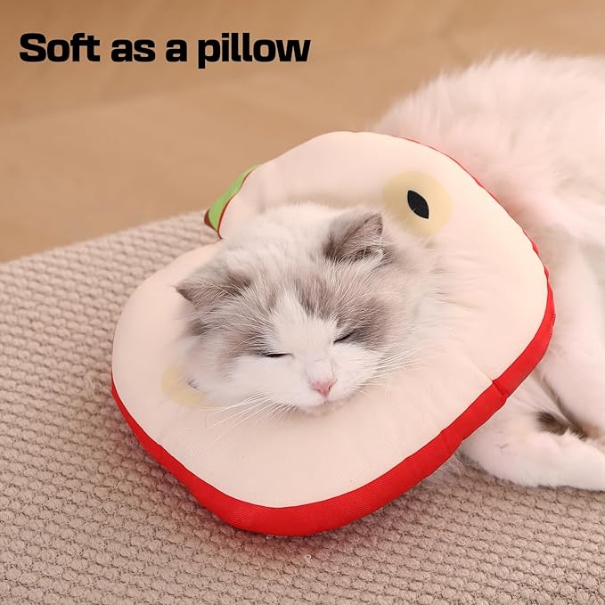 Cat Cone Collar Soft Kitten Donut, Cat Cones to Stop Licking After Surgery and Scratching, Waterproof Elizabethan e Collar for Cats After Neuter, Adjustable Comfy Cats Neck Cone Pillow for Kitty-PawvioPets