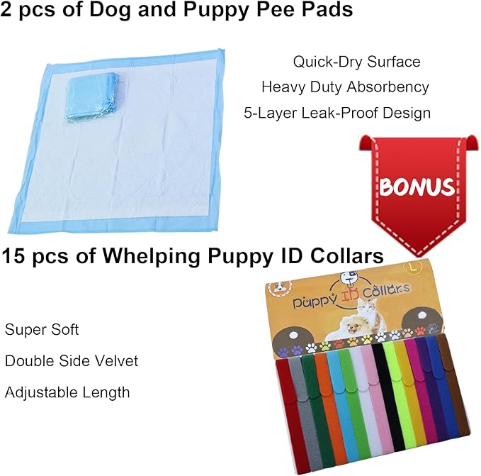 Artilife Whelping Box for Dogs Birthing,Welping Box Whelping Pen Whelping Box for Puppies Whelping Supplies-PawvioPets