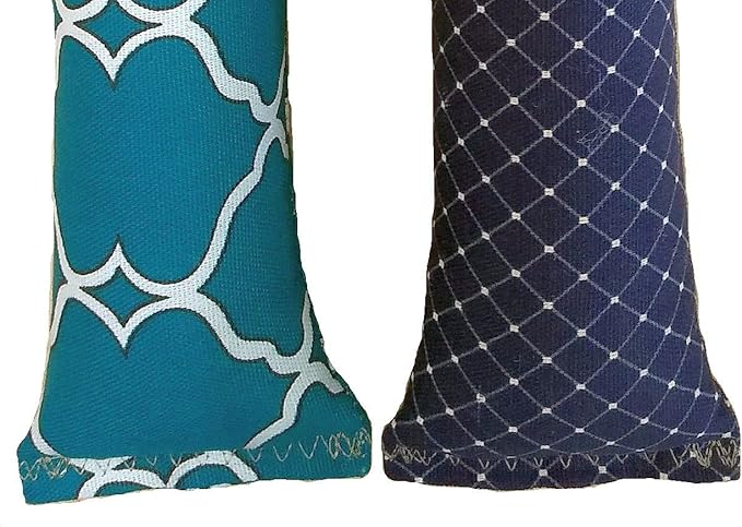 15" Catnip Cat Kicker Toys/Kitty Kick Sticks/Cat-Nip Kick Sticks (Navy and Green) (Kickers Filled with 1 oz Premium Canadian Catnip)-PawvioPets