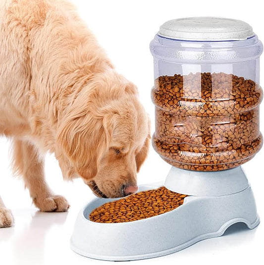 Automatic Dog Feeders, Dog Feeder Dispenser for Large Dogs, 3 Gallon Gravity Automatic Dog Cat Feeder Station, Dry Food Storage Container Bowl for Adult Dogs-PawvioPets