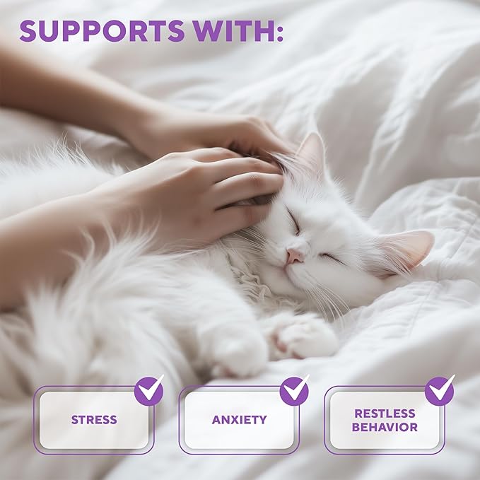 Beloved Pets Calming Pheromone Spray & Scratch Repellent for Cats - Reduces Scratching Furniture, Pee - During Travel, Fireworks, Thunder, Vet Zone - Helps with Stress, Fighting, Hiding (50 ml)-PawvioPets